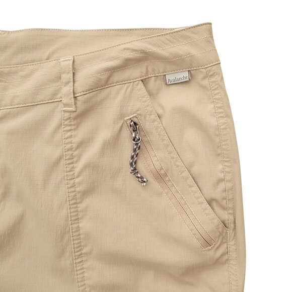 Avalanche Khaki Hiking Utility Lightweight Wrinkle Resistant Pants Size XL - Picture 4 of 10